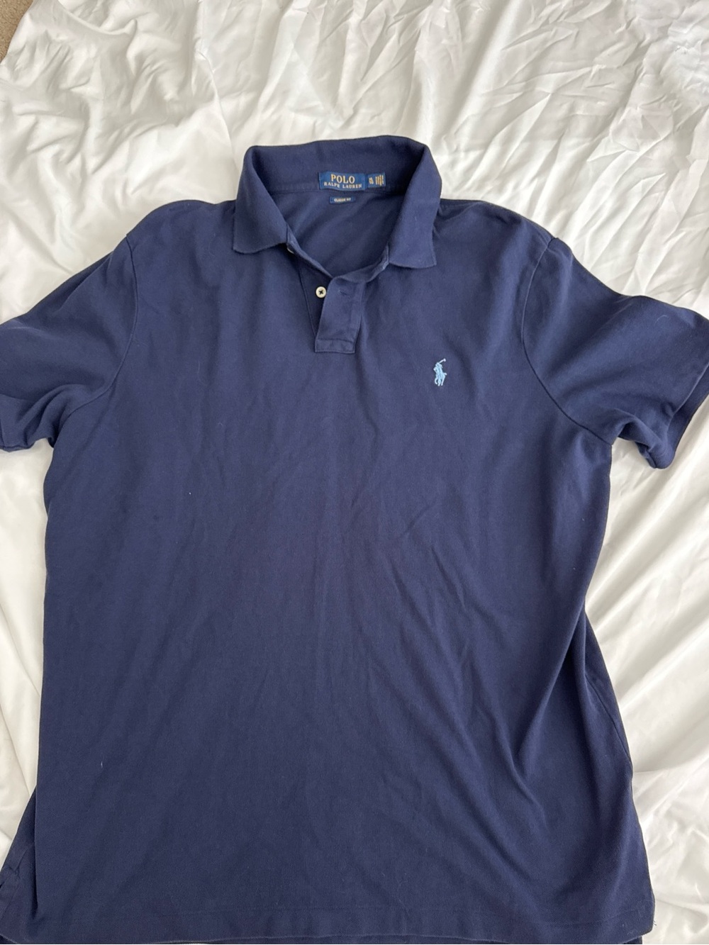 Ralph Lauren Navy Polo with Light Blue Pony